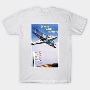 Vintage Travel Poster  Australia Qantas Empire Airways T-Shirt